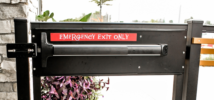 emergency push bar installation in Cathedral City