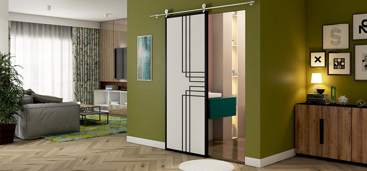 sliding bathroom door installation in Cathedral City